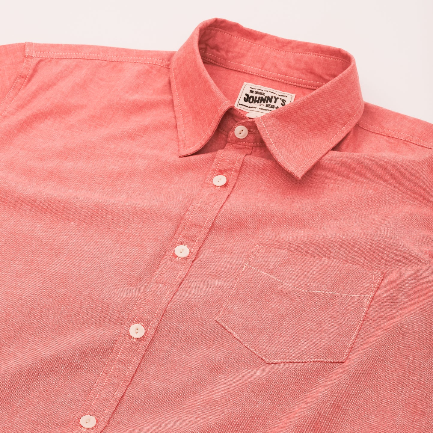 Lightweight Oxford S/S Button Down Shirt - Pink