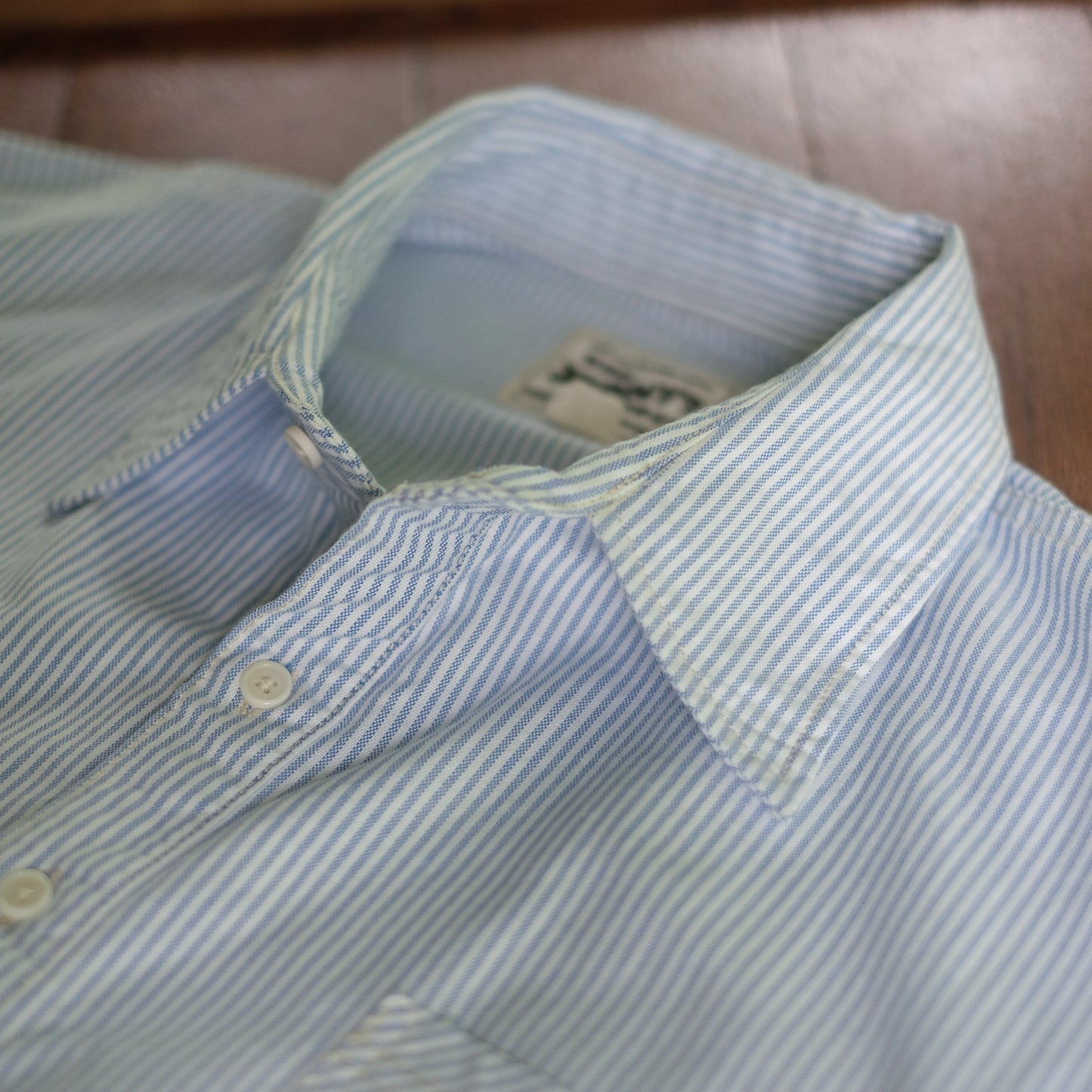 Oxford Half-Placket Overshirt - Blue Stripes