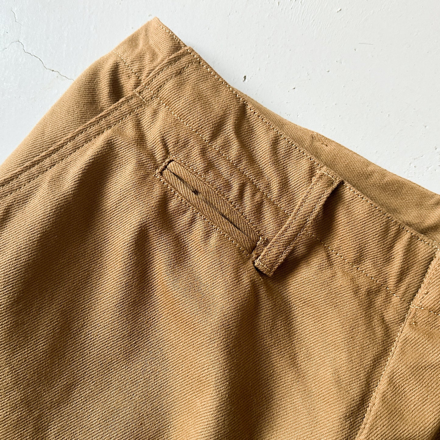 Selvedge Bull Denim Trousers - Khaki