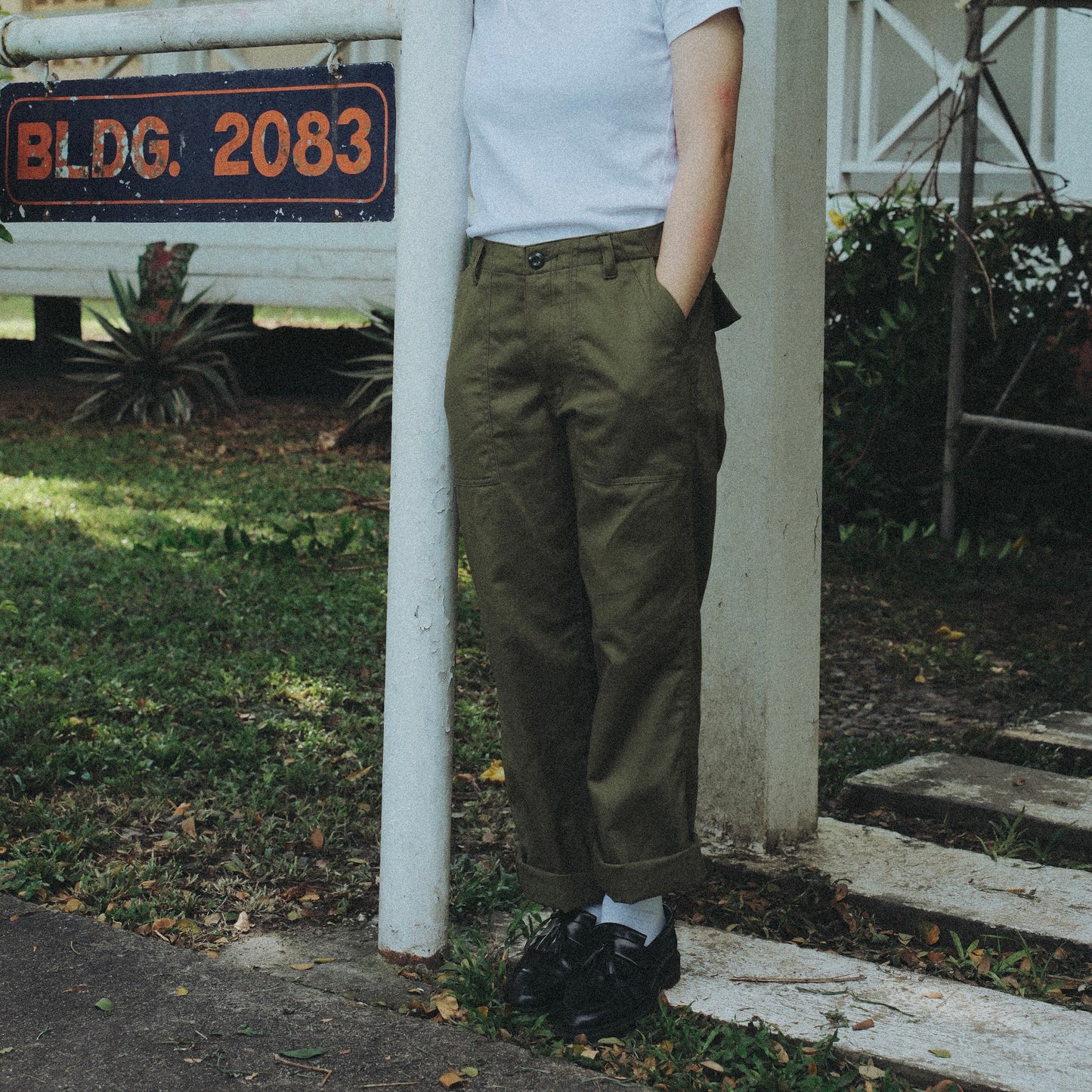 Twill Baker Pants - Olive Green