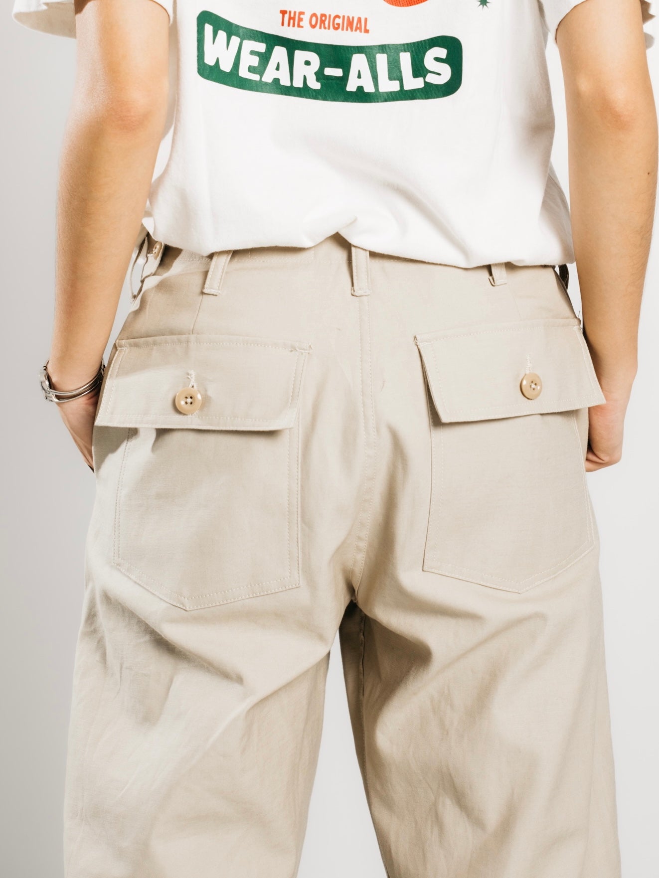 Selvedge Sateen Baker Pants - Cream