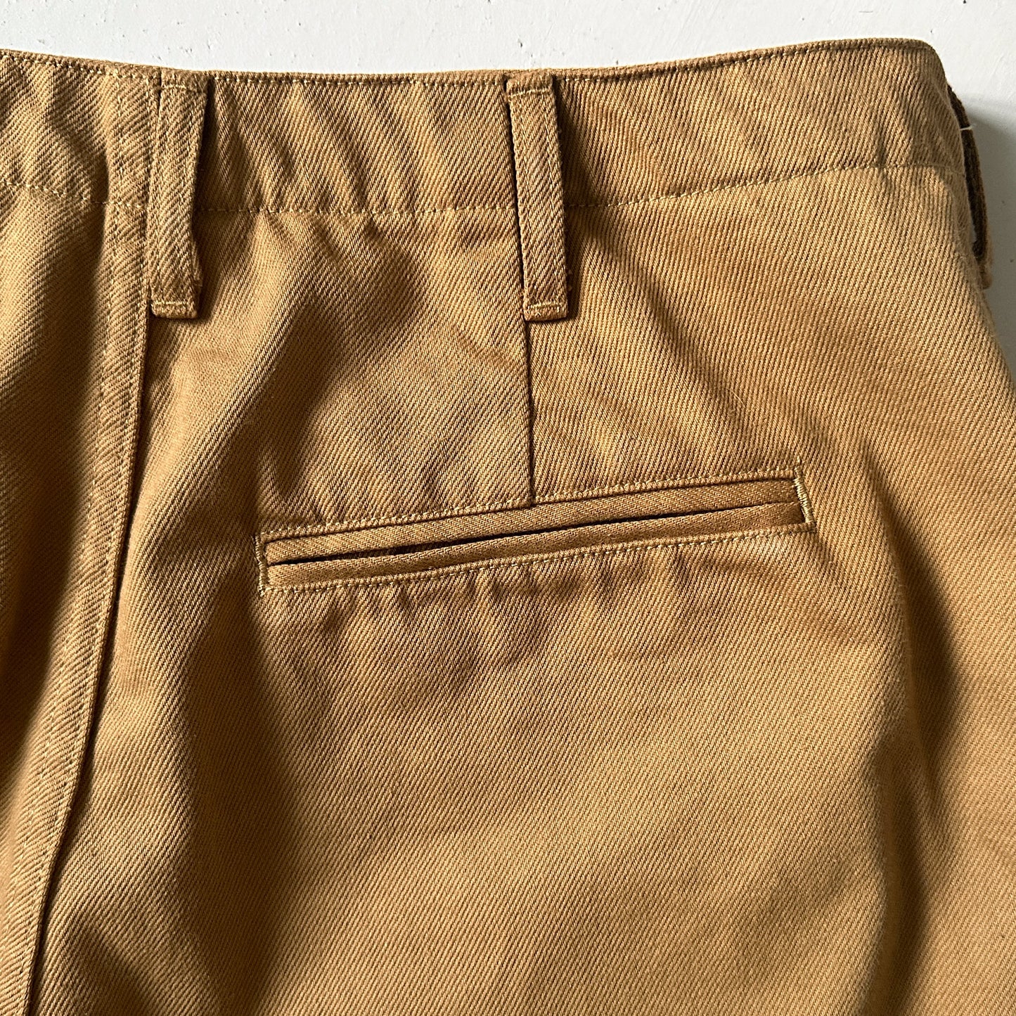 Selvedge Bull Denim Trousers - Khaki