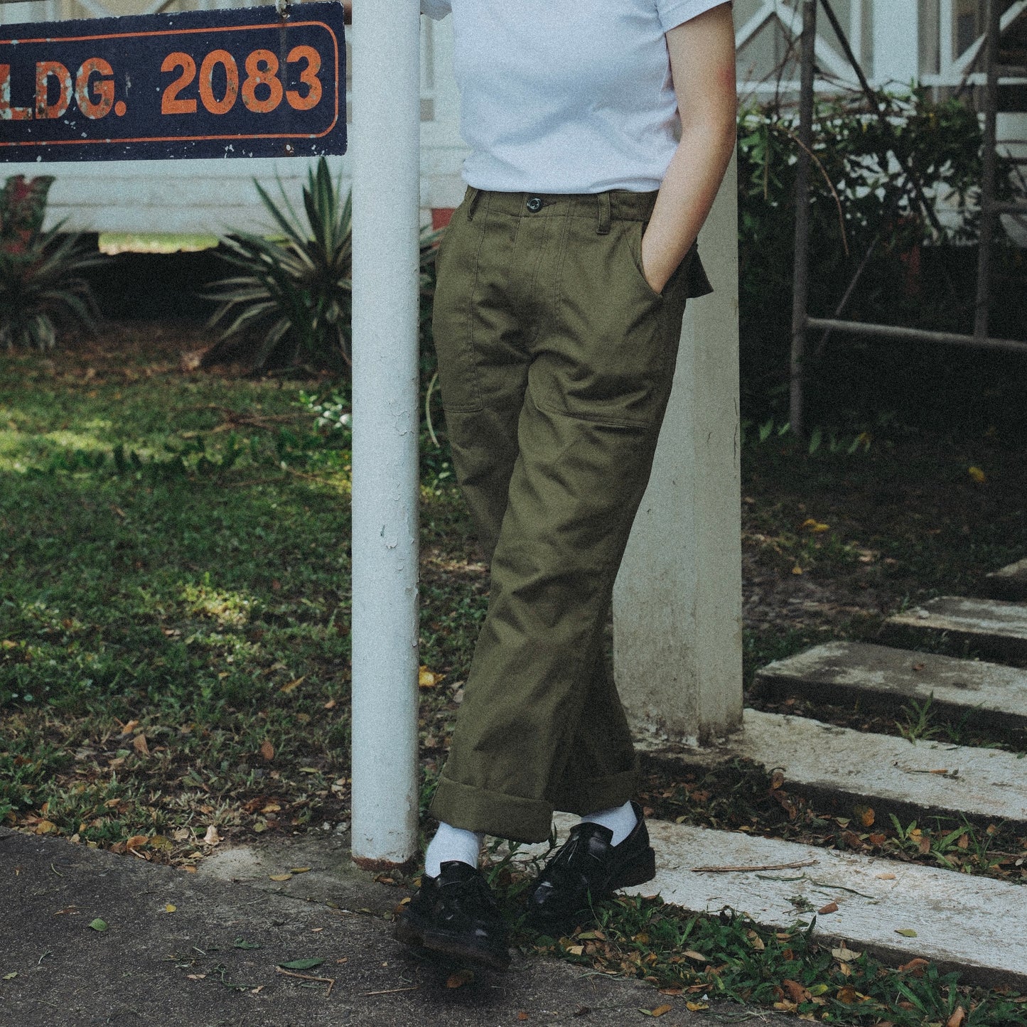 Twill Baker Pants - Olive Green