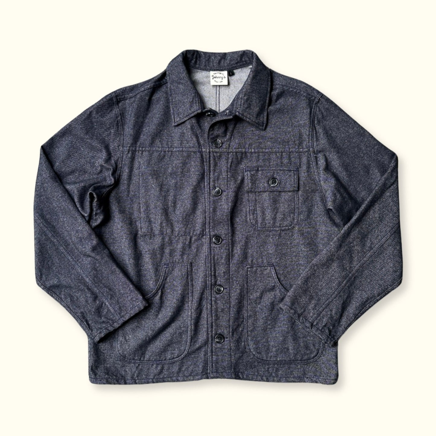 Wool Blend Work Jacket - Dark Denim