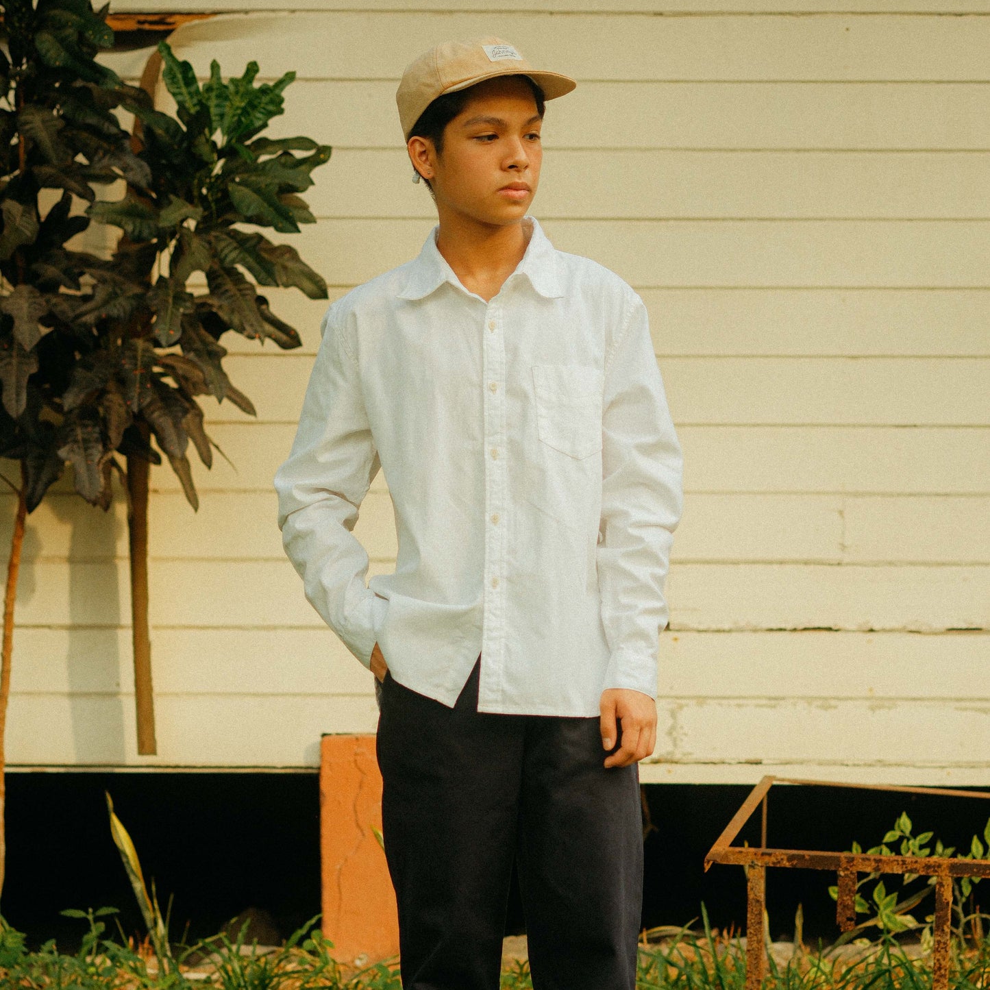 Oxford L/S Button Down Shirt - White