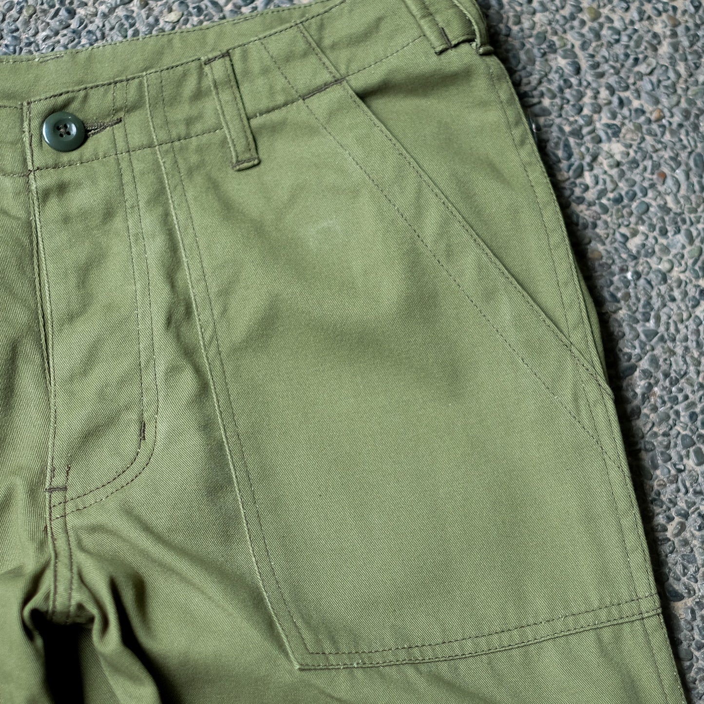 Twill Baker Pants - Olive Green