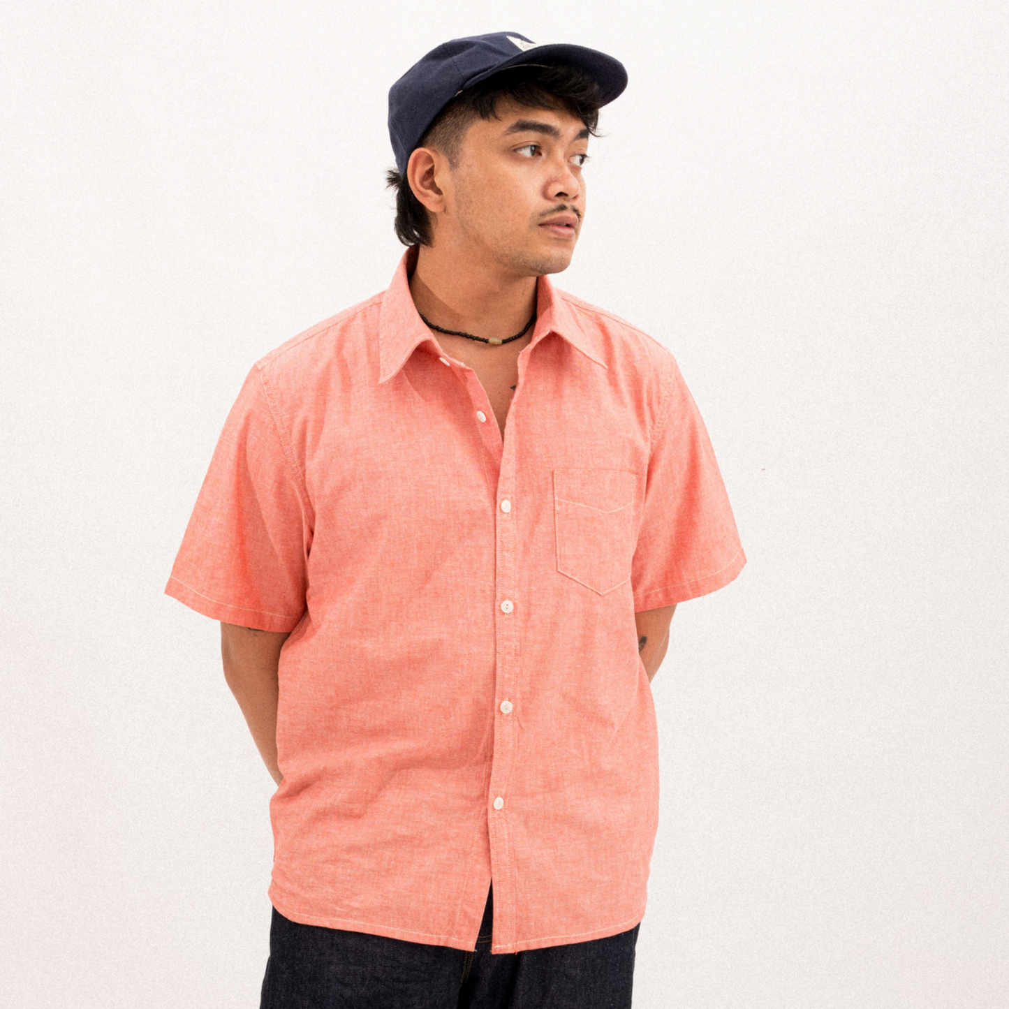 Lightweight Oxford S/S Button Down Shirt - Pink