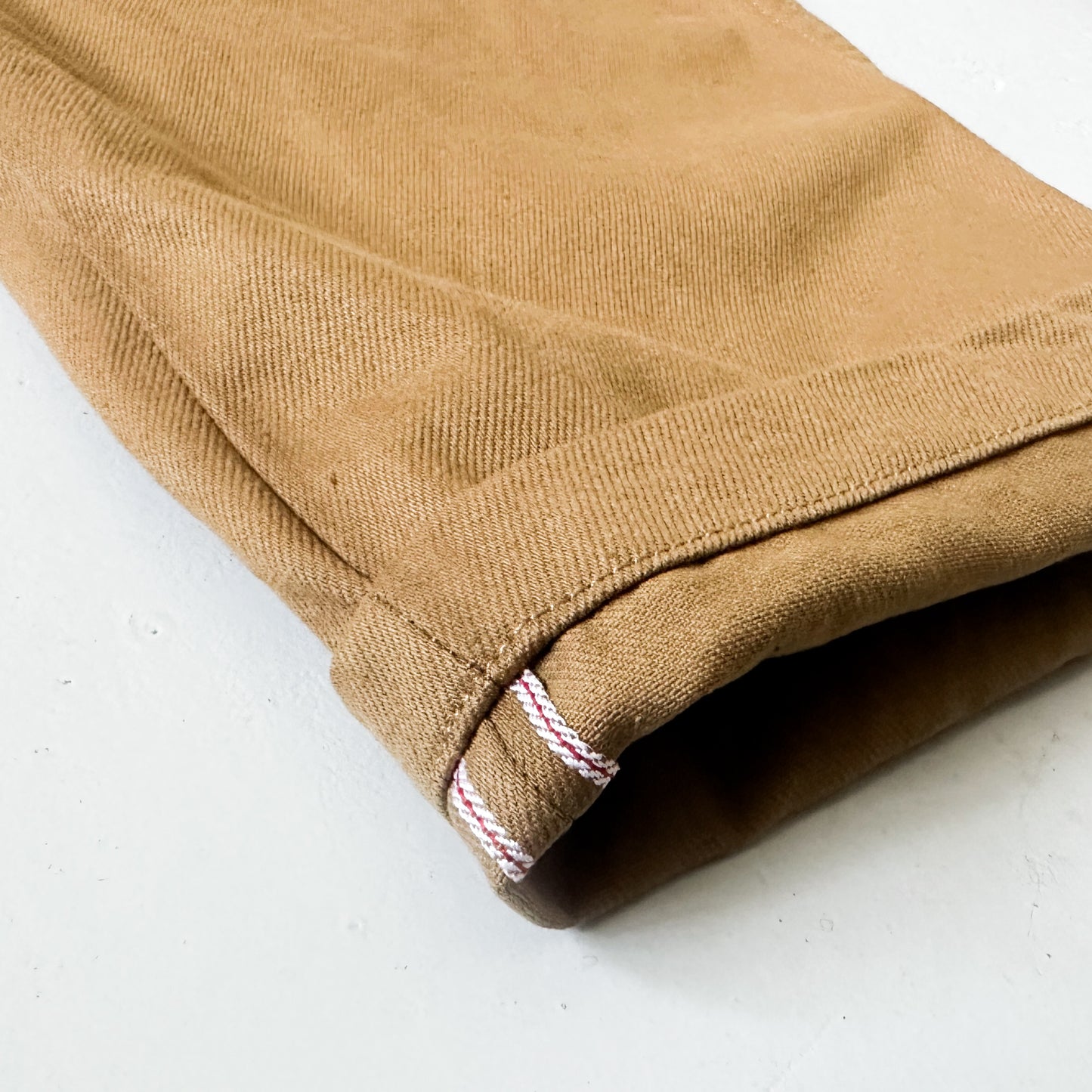 Selvedge Bull Denim Trousers - Khaki