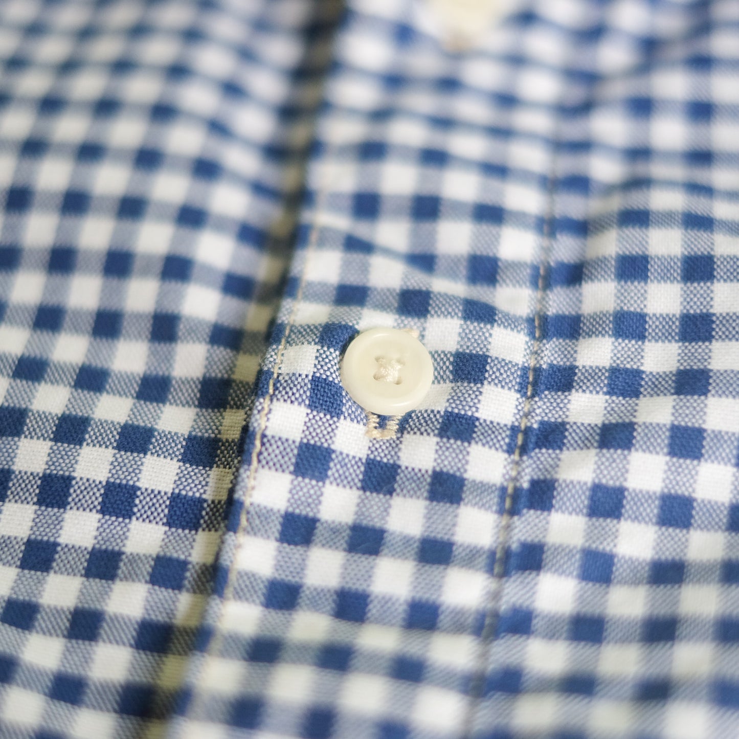 Oxford Half-Placket Overshirt - Blue Gingham