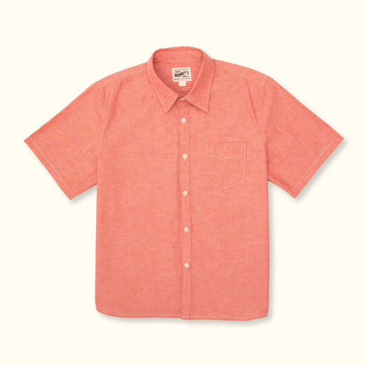 Lightweight Oxford S/S Button Down Shirt - Pink