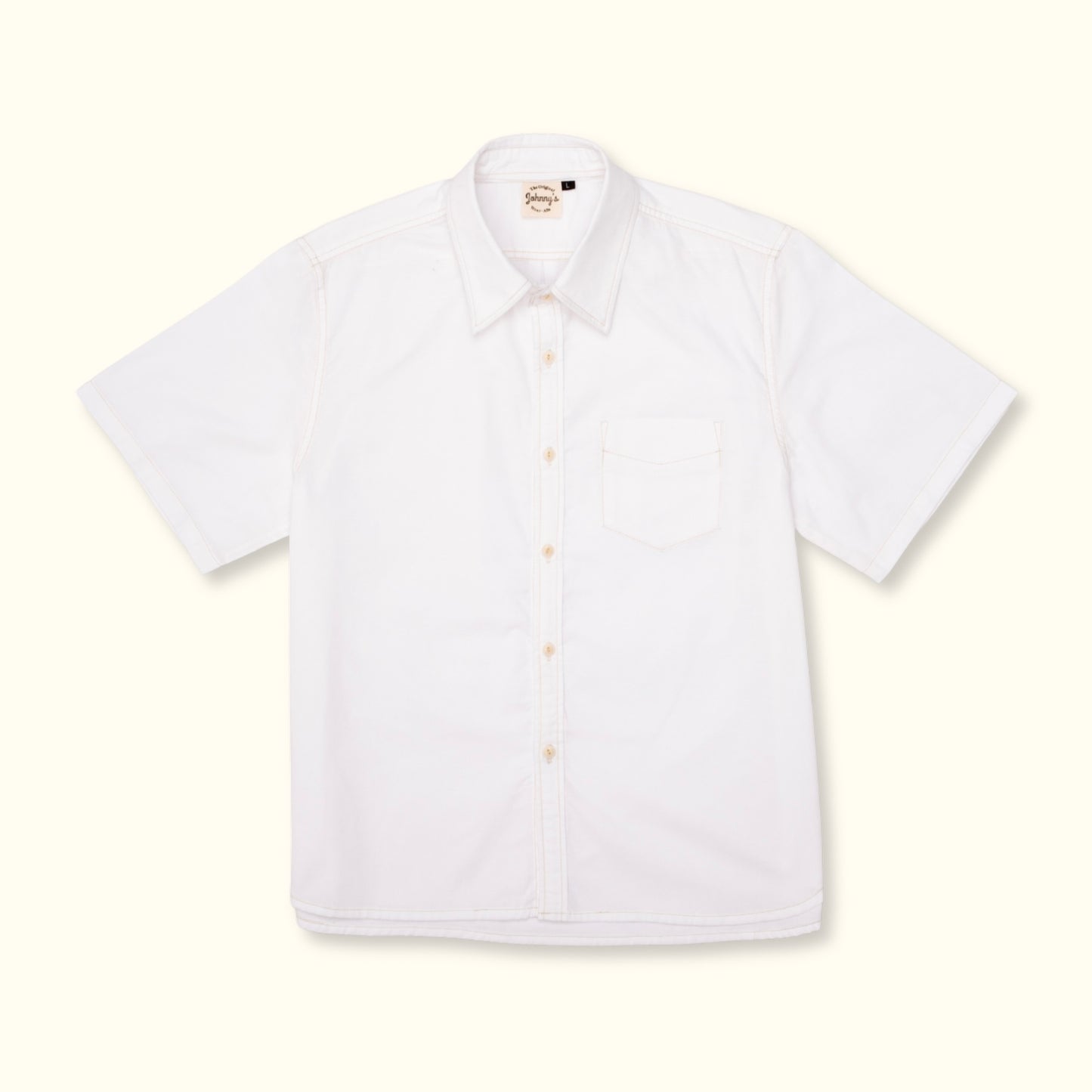 Lightweight Oxford S/S Button Down Shirt - White