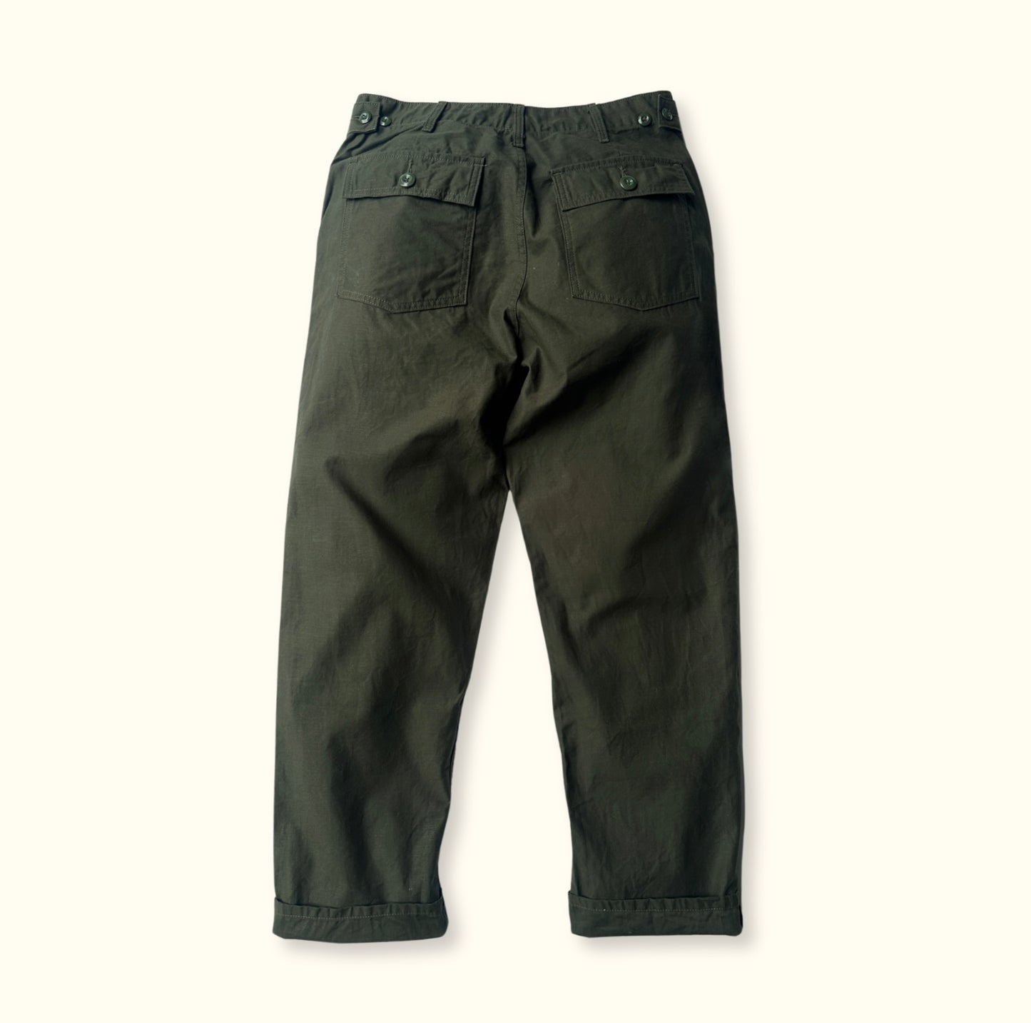 Selvedge Sateen Baker Pants - Fatigue