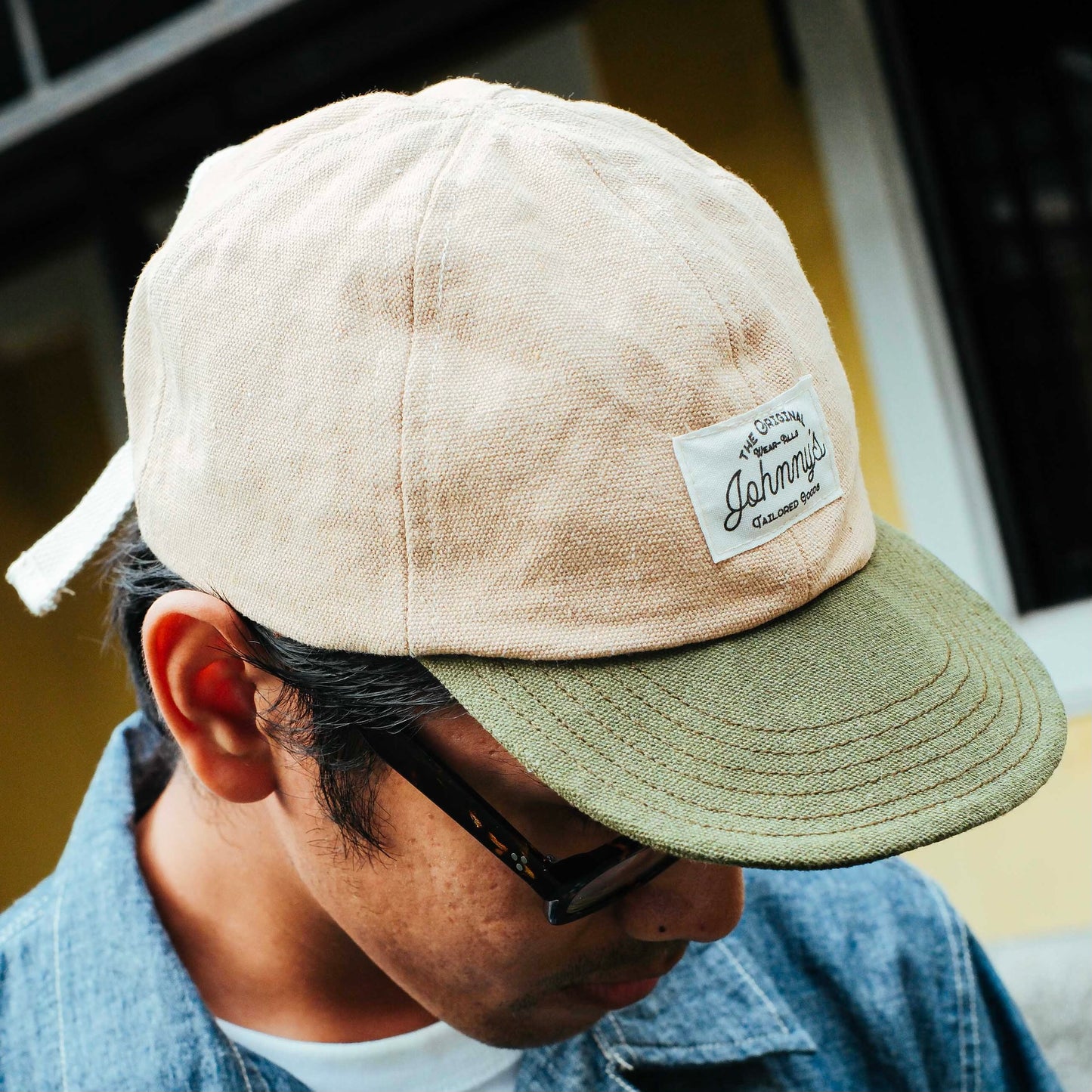 Soft-Brim Canvas Cap - Tan/Olive