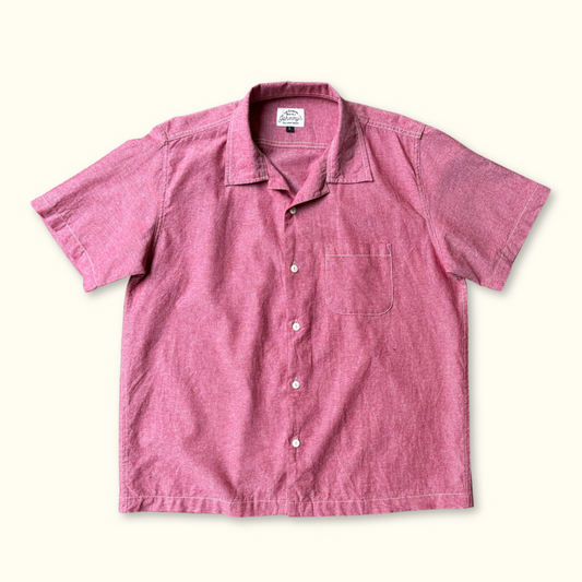 Chambray Camp Shirt - Burgundy