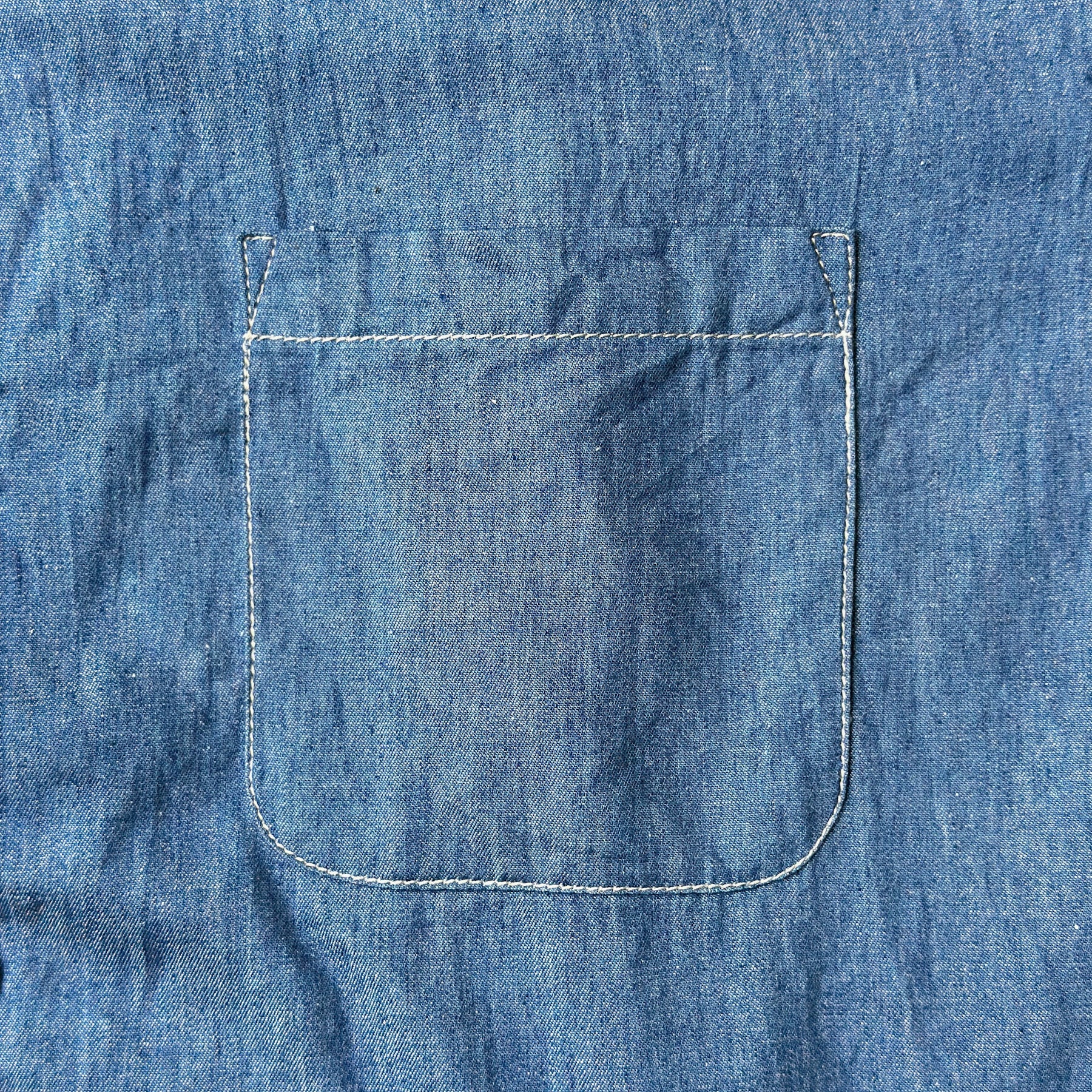 Chambray Camp Shirt - Washed Denim - Johnny's Wear Alls