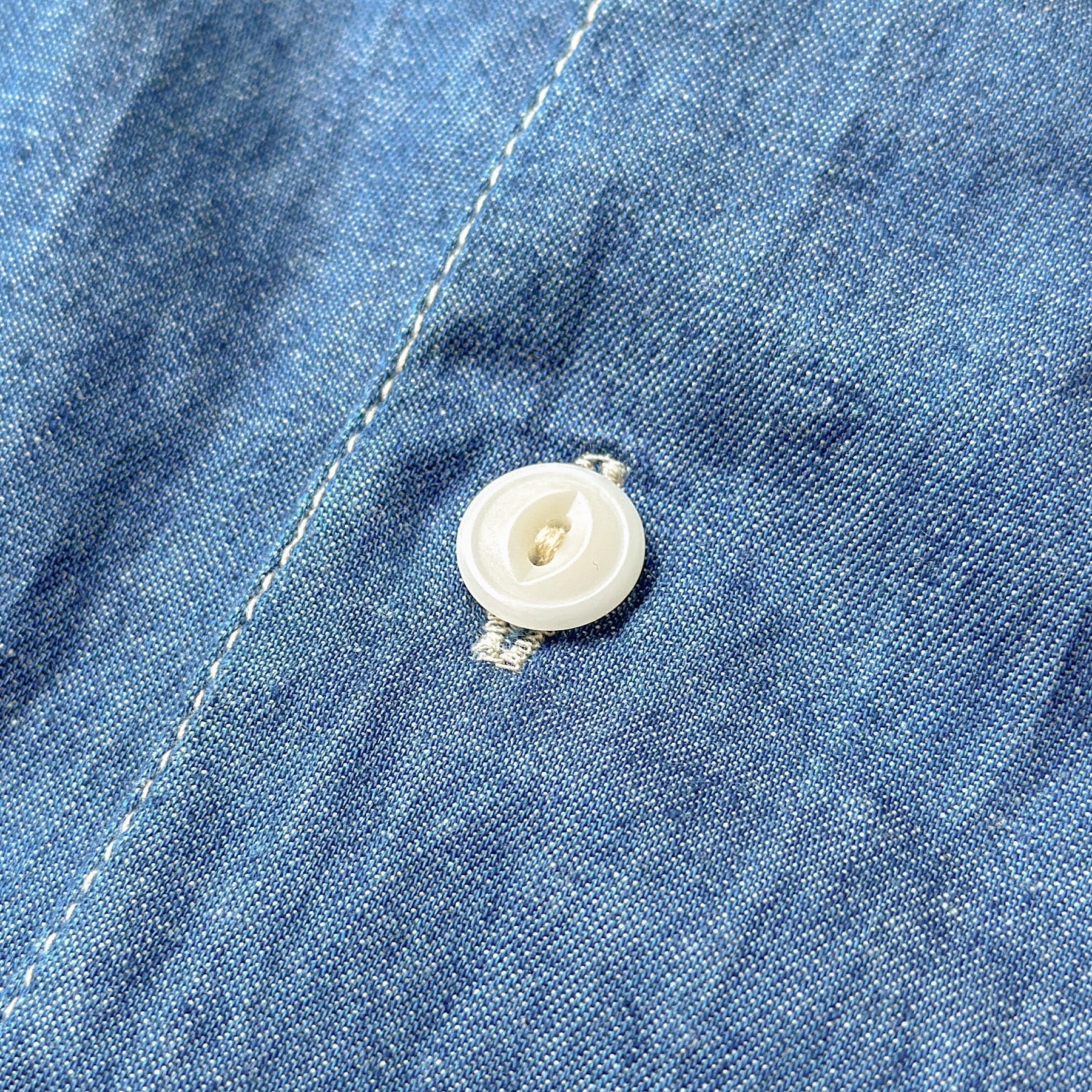 Chambray Camp Shirt - Washed Denim - Johnny's Wear Alls