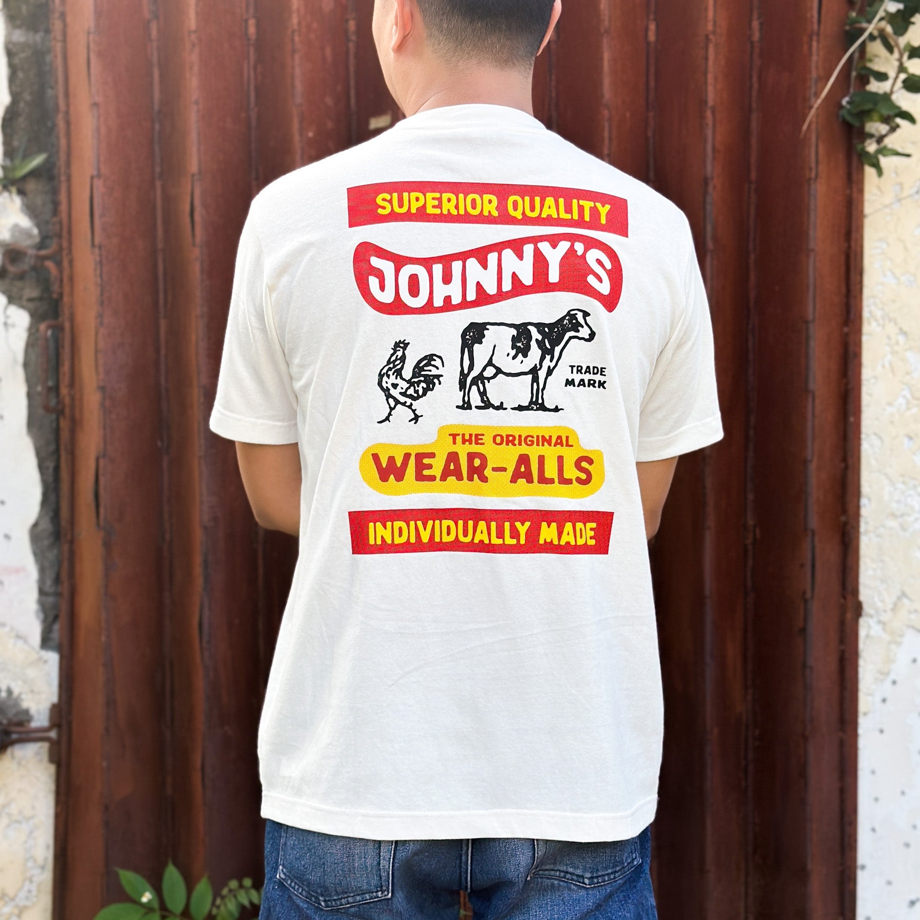 Fowl & Cattle Tee - Ivory - Johnny's Wear Alls