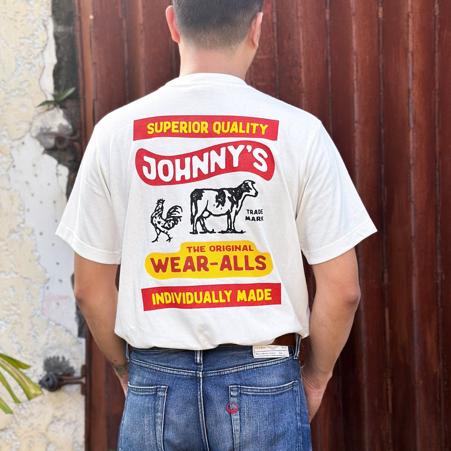 Fowl & Cattle Tee - Ivory - Johnny's Wear Alls