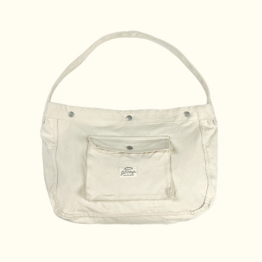 Canvas Paperboy Bag - Natural