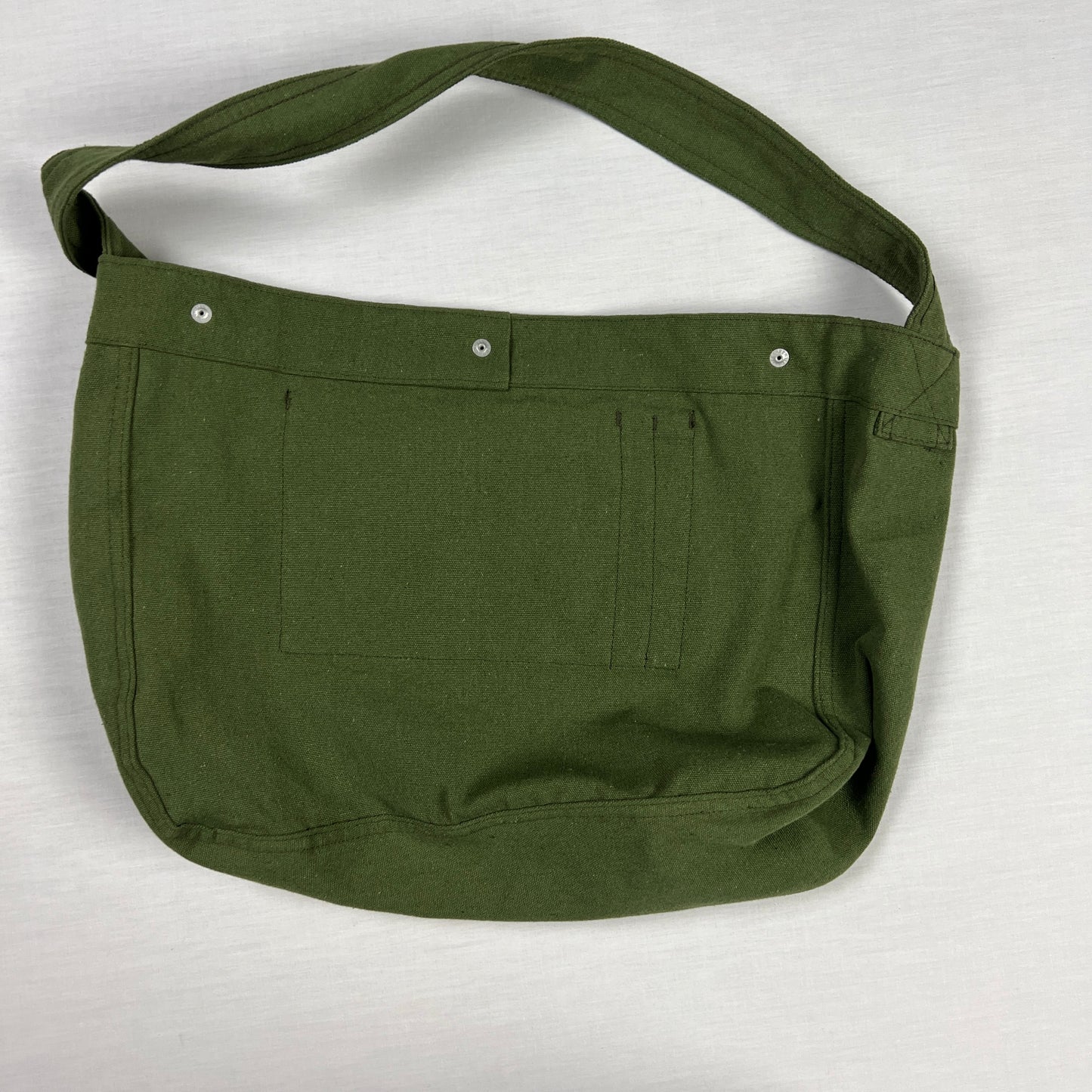 Canvas Paperboy Bag - Olive Green