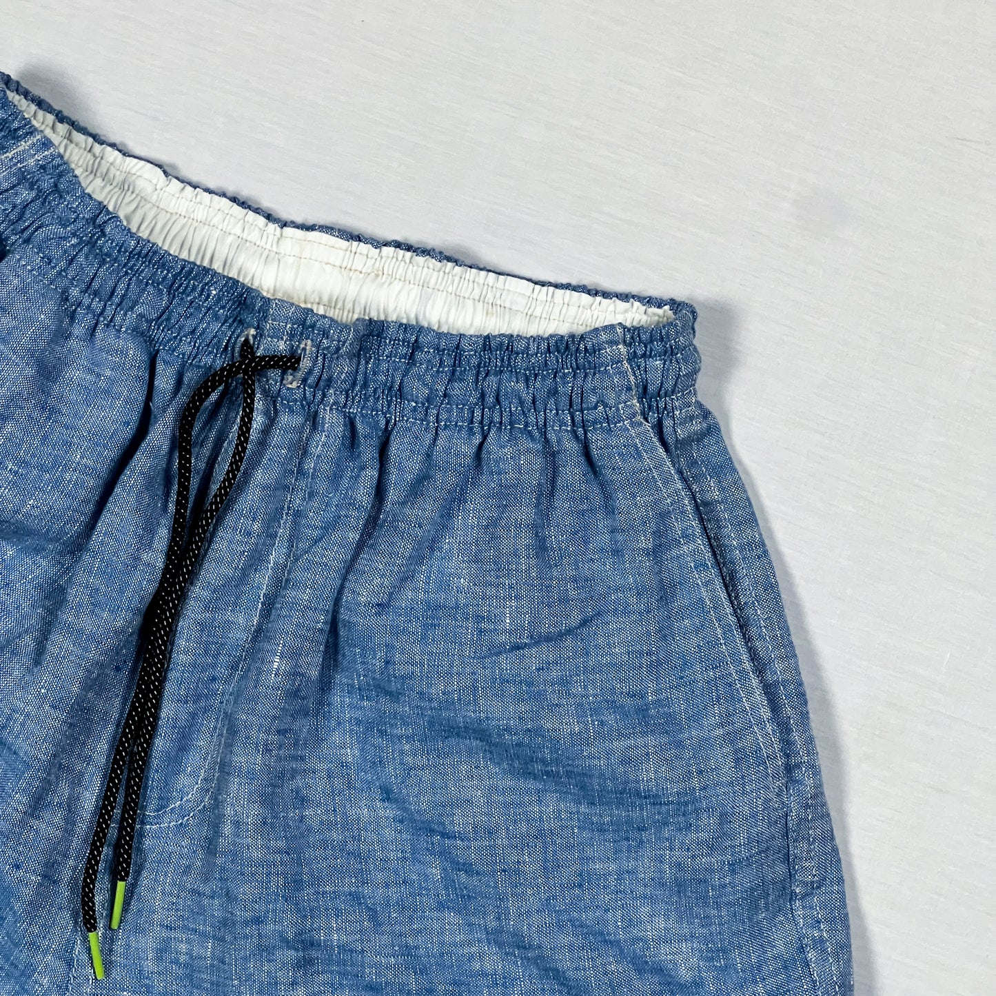 Linen Easy Shorts - Acid Blue