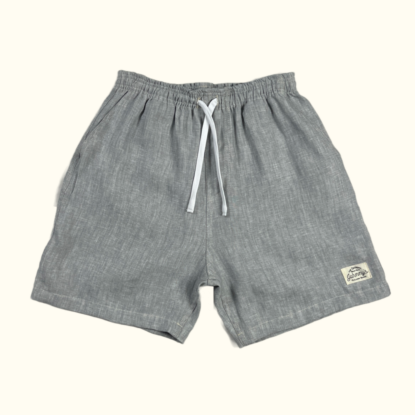 Linen Easy Shorts- Acid Grey