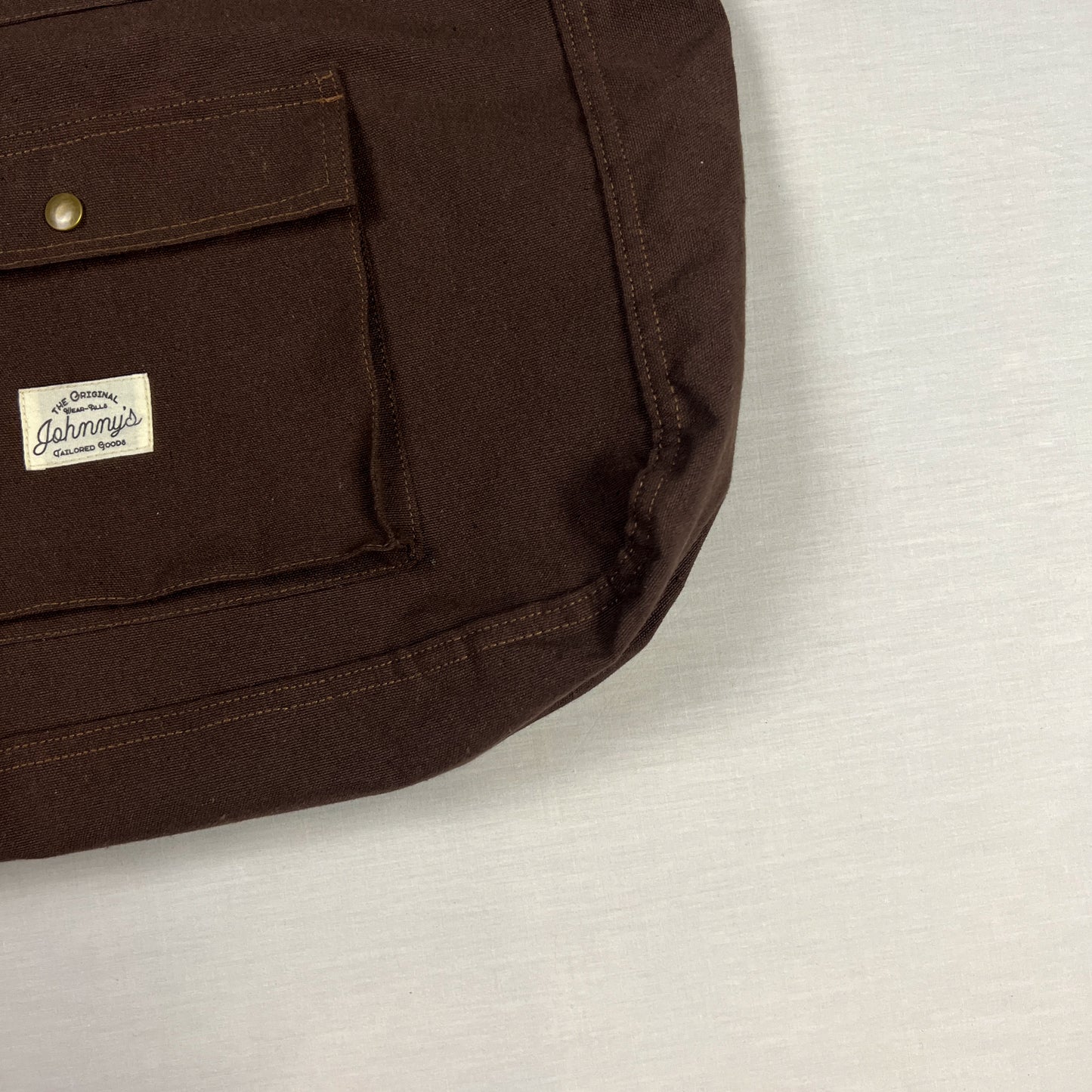 Canvas Paperboy Bag - Brown