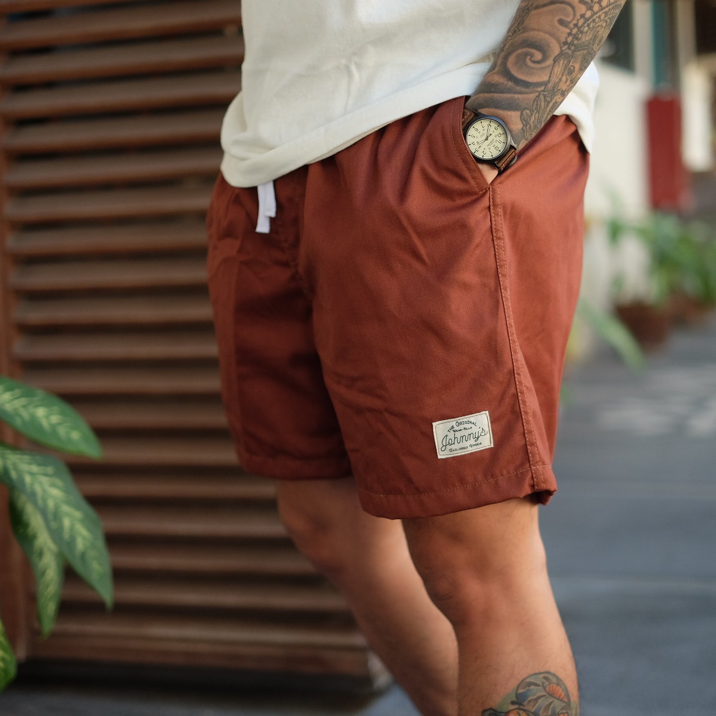 Twill Easy Shorts - Rust