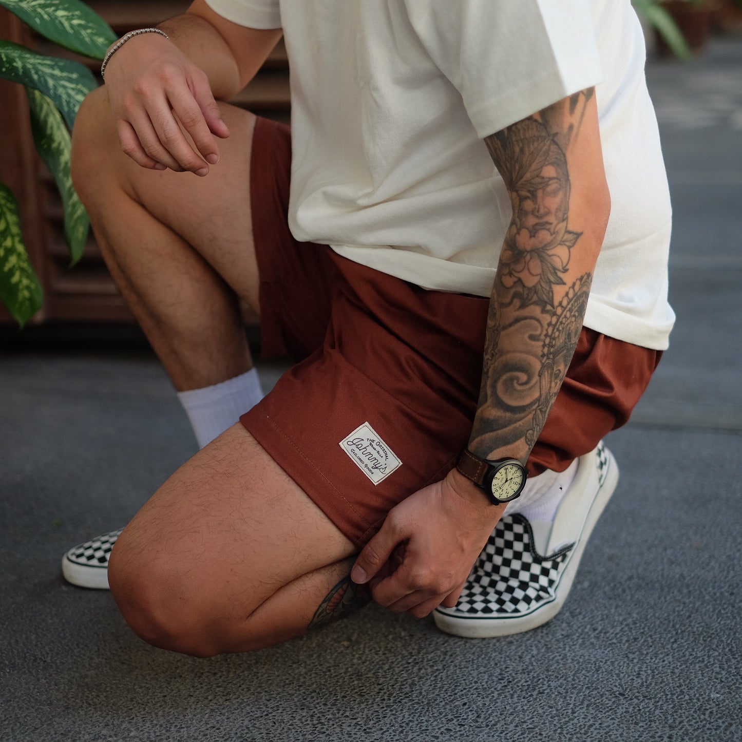 Twill Easy Shorts - Rust