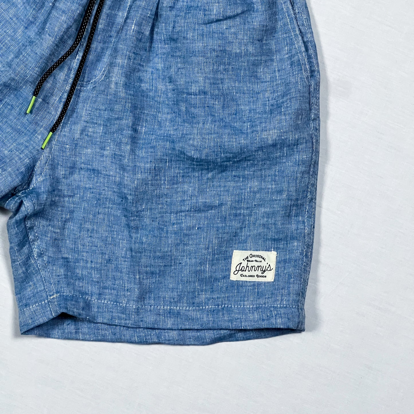 Linen Easy Shorts - Acid Blue