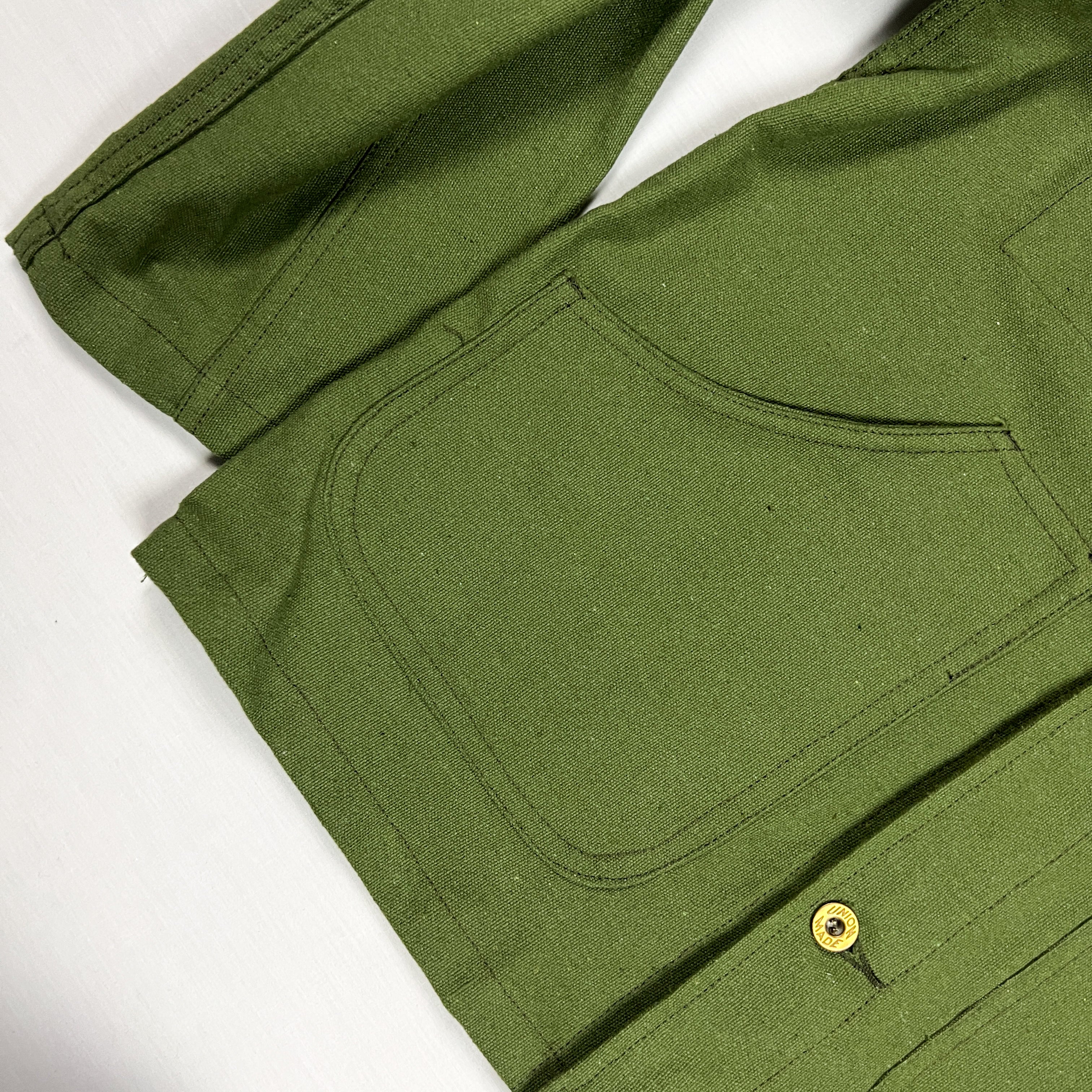 Cord Collar Canvas Work Jacket - Olive Green/Brown – Johnny's Wear