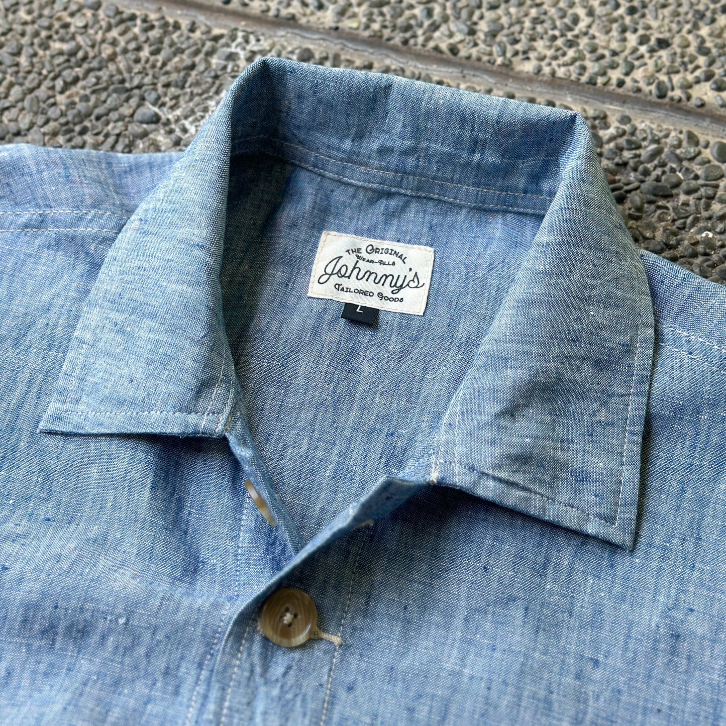 Linen Chore Coat - Acid Blue - Johnny's Wear Alls