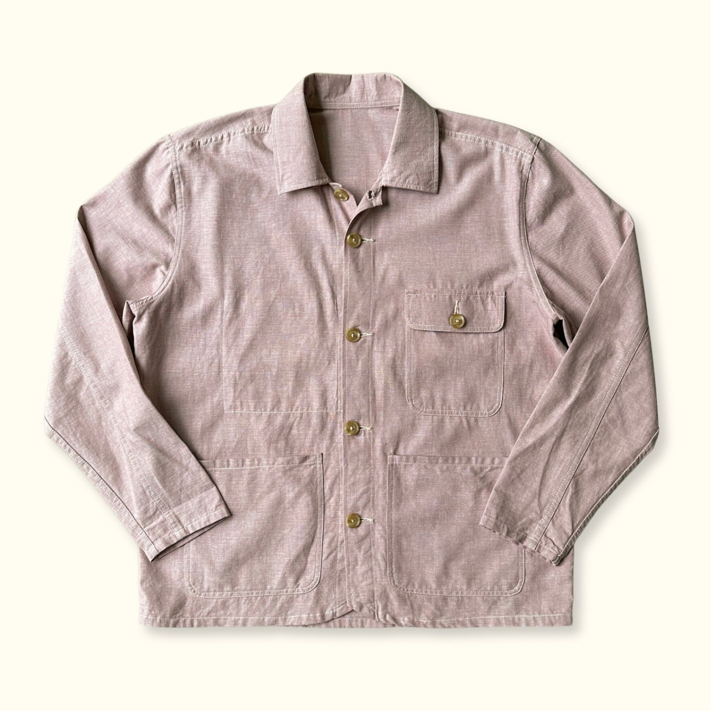 Linen Chore Coat - Mauve - Johnny's Wear Alls