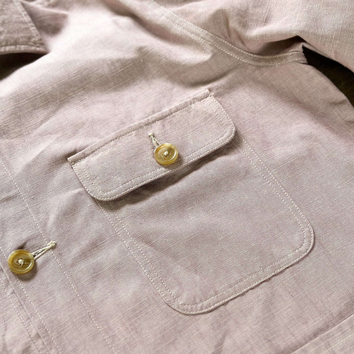 Linen Chore Coat - Mauve - Johnny's Wear Alls