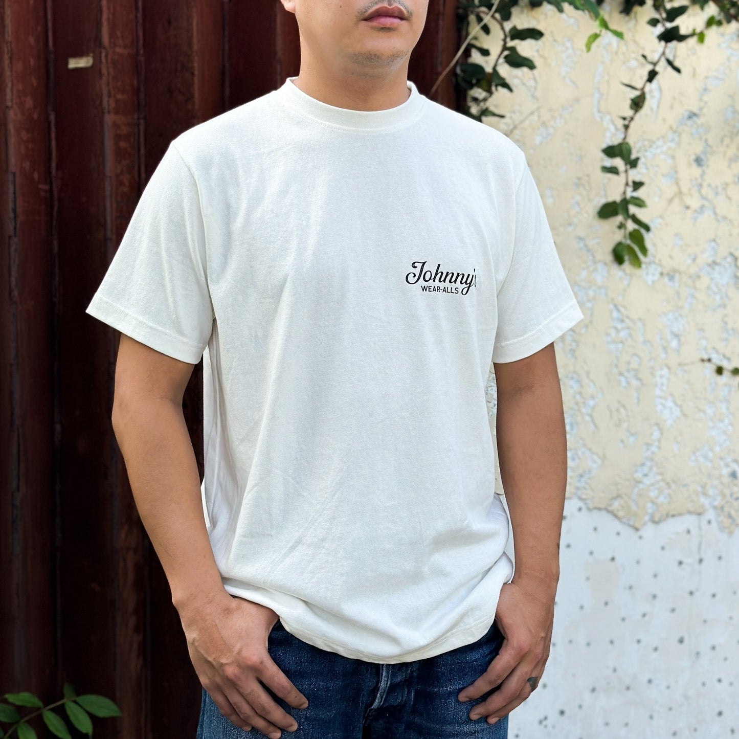 Logo Tee - Ivory - Johnny's Wear Alls