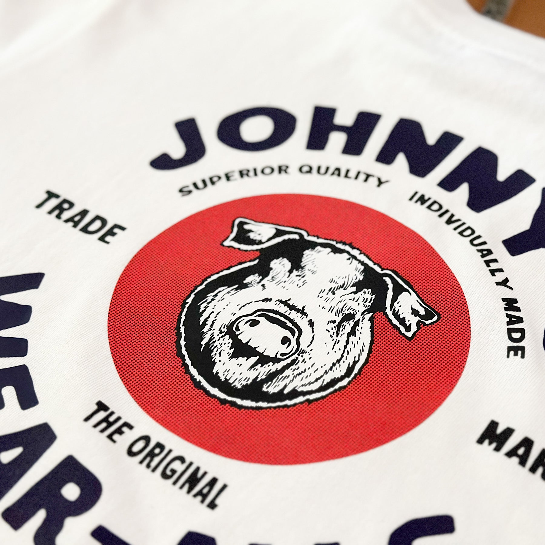 Porker Tee - Ivory - Johnny's Wear Alls