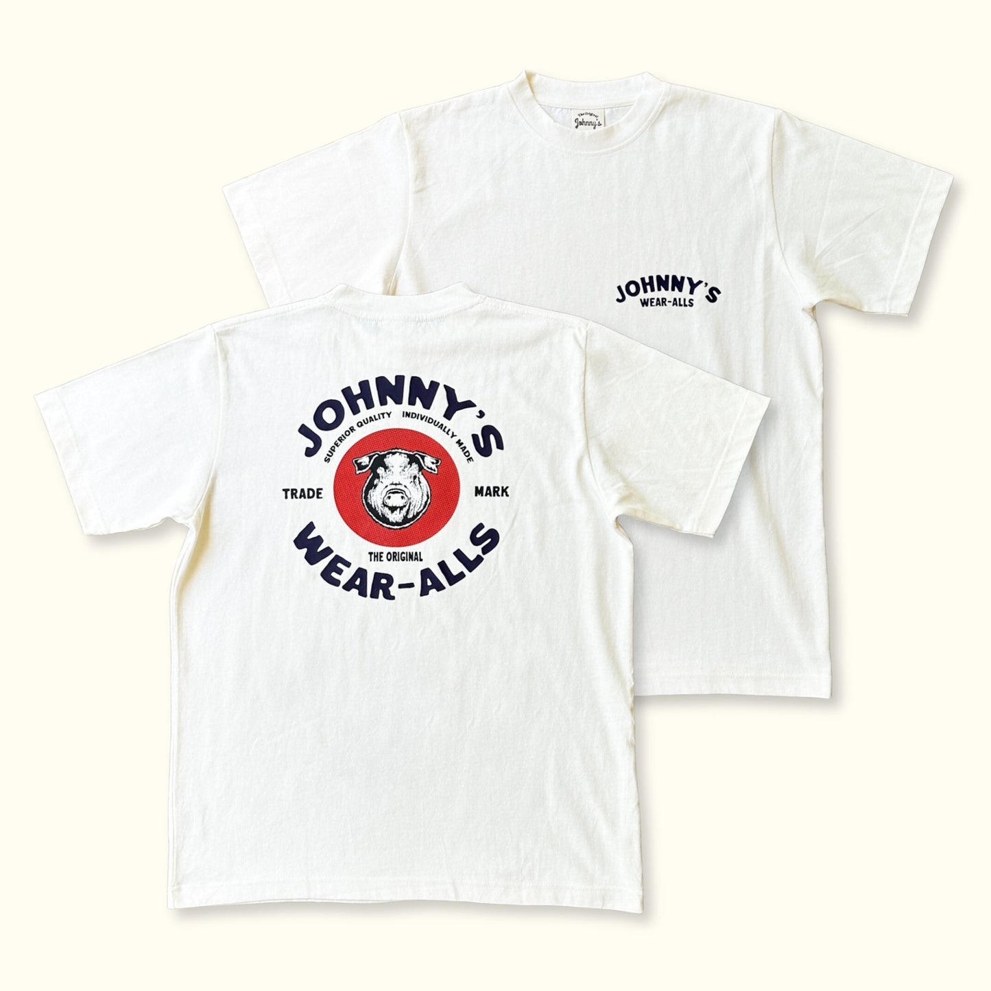 Porker Tee - Ivory - Johnny's Wear Alls