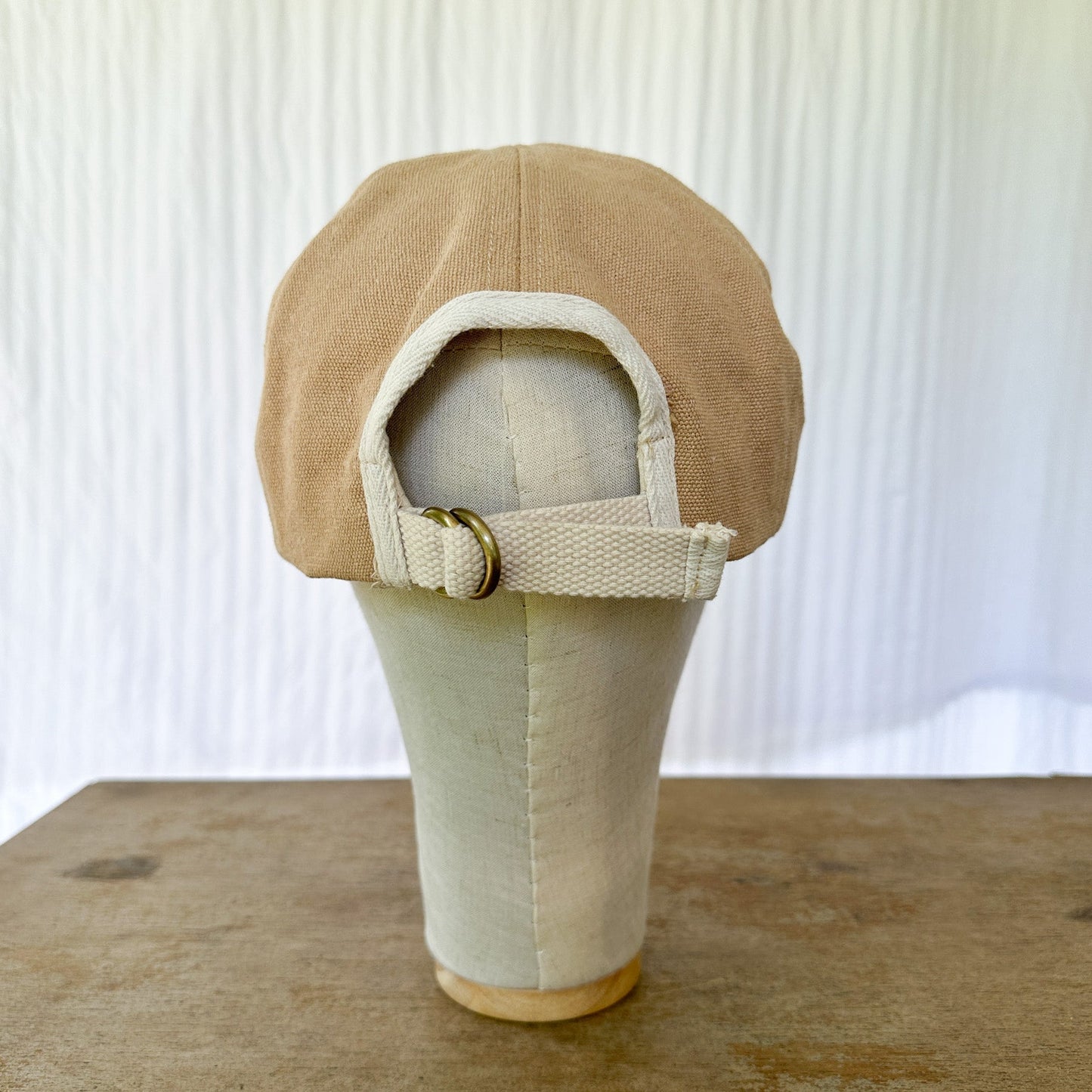 Soft-Brim Canvas Cap - Tan/Navy - Johnny's Wear Alls