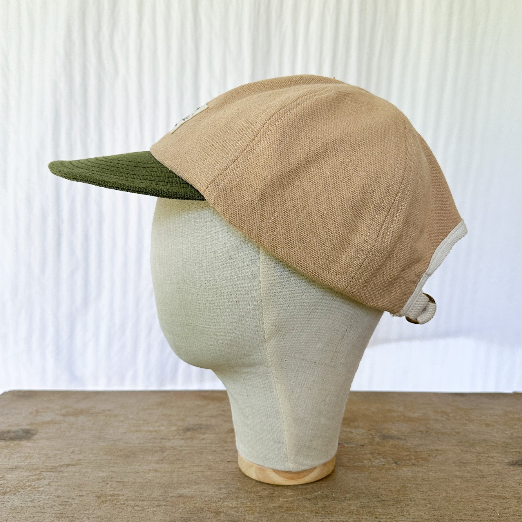 Soft-Brim Canvas Cap - Tan/Olive - Johnny's Wear Alls