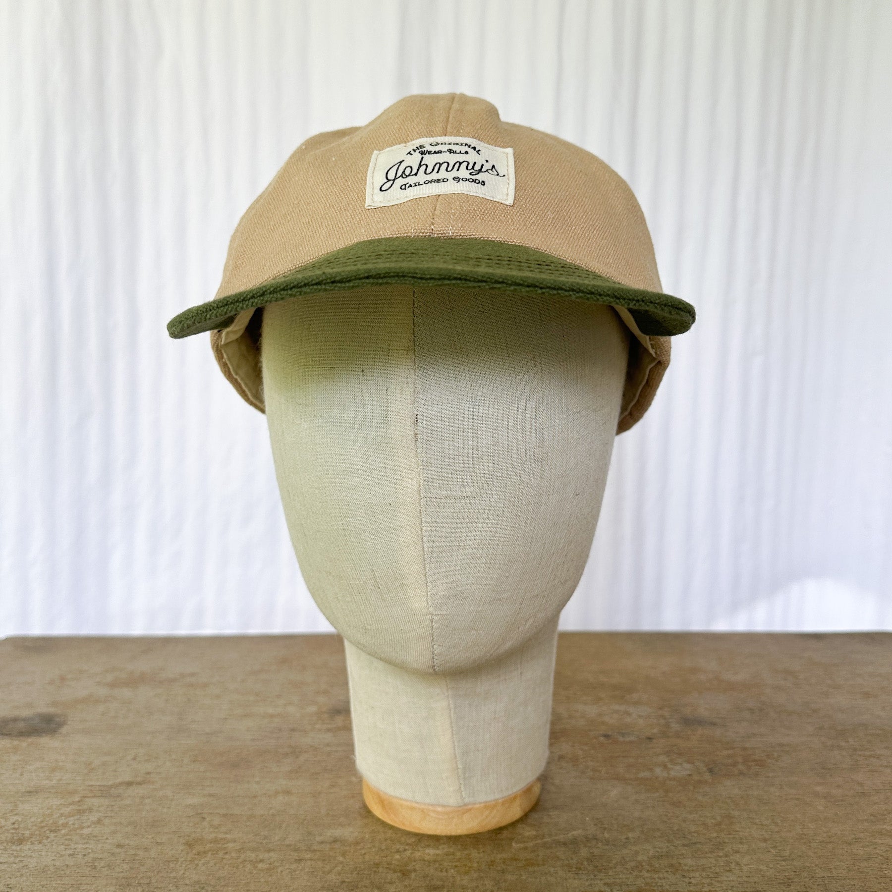 Soft-Brim Canvas Cap - Tan/Olive - Johnny's Wear Alls