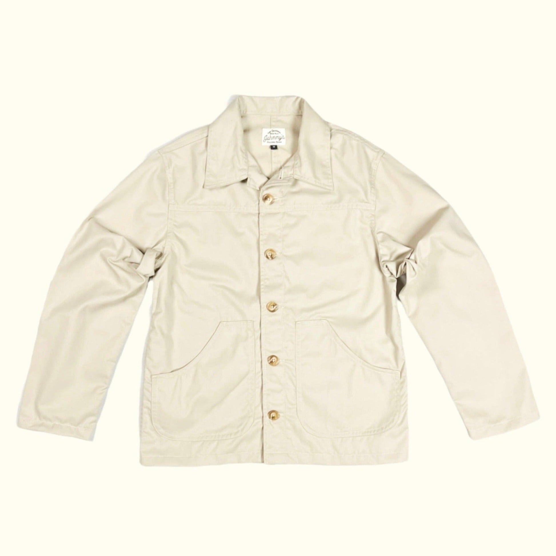 Twill Work Jacket - Cream - Johnny's Wear Alls