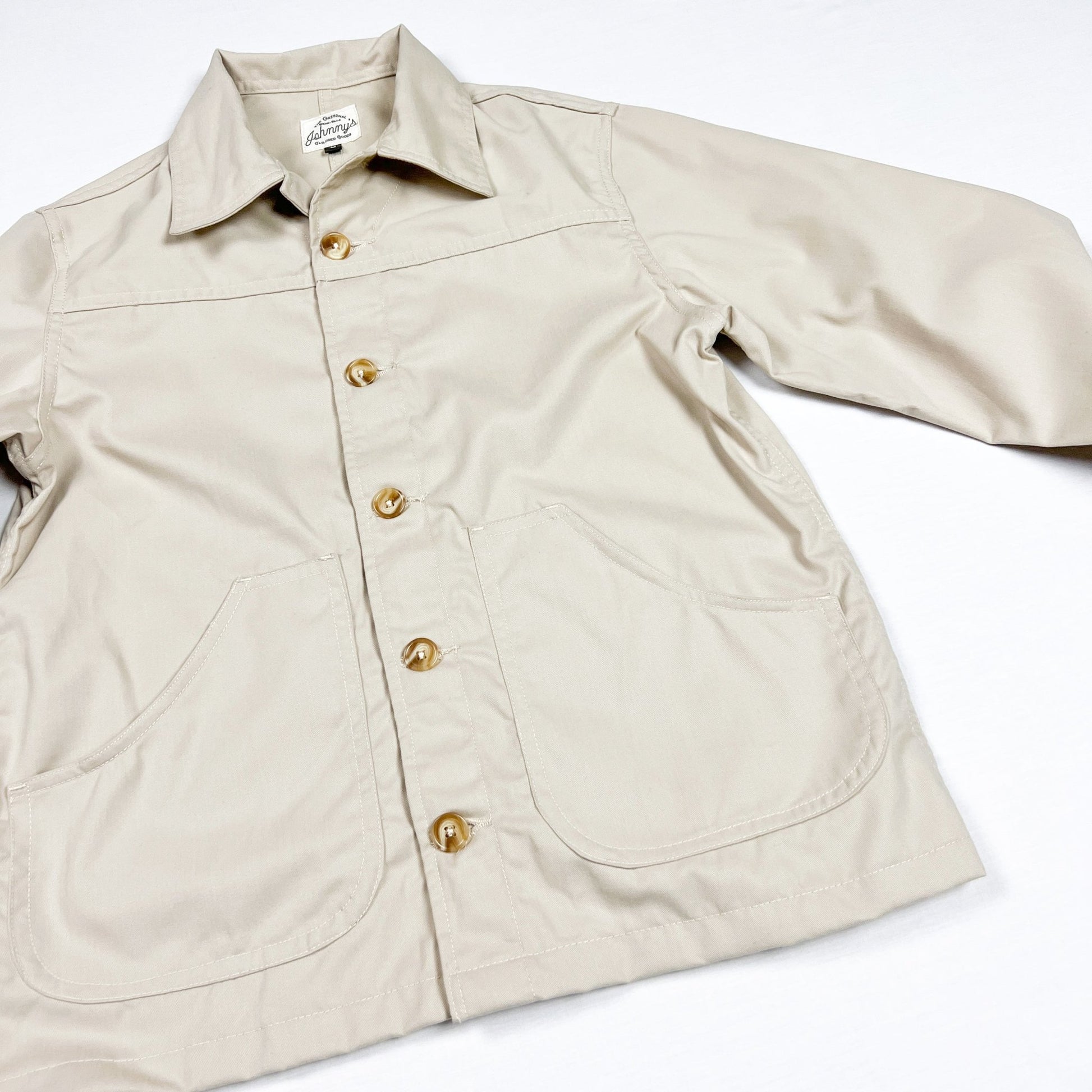 Twill Work Jacket - Cream - Johnny's Wear Alls