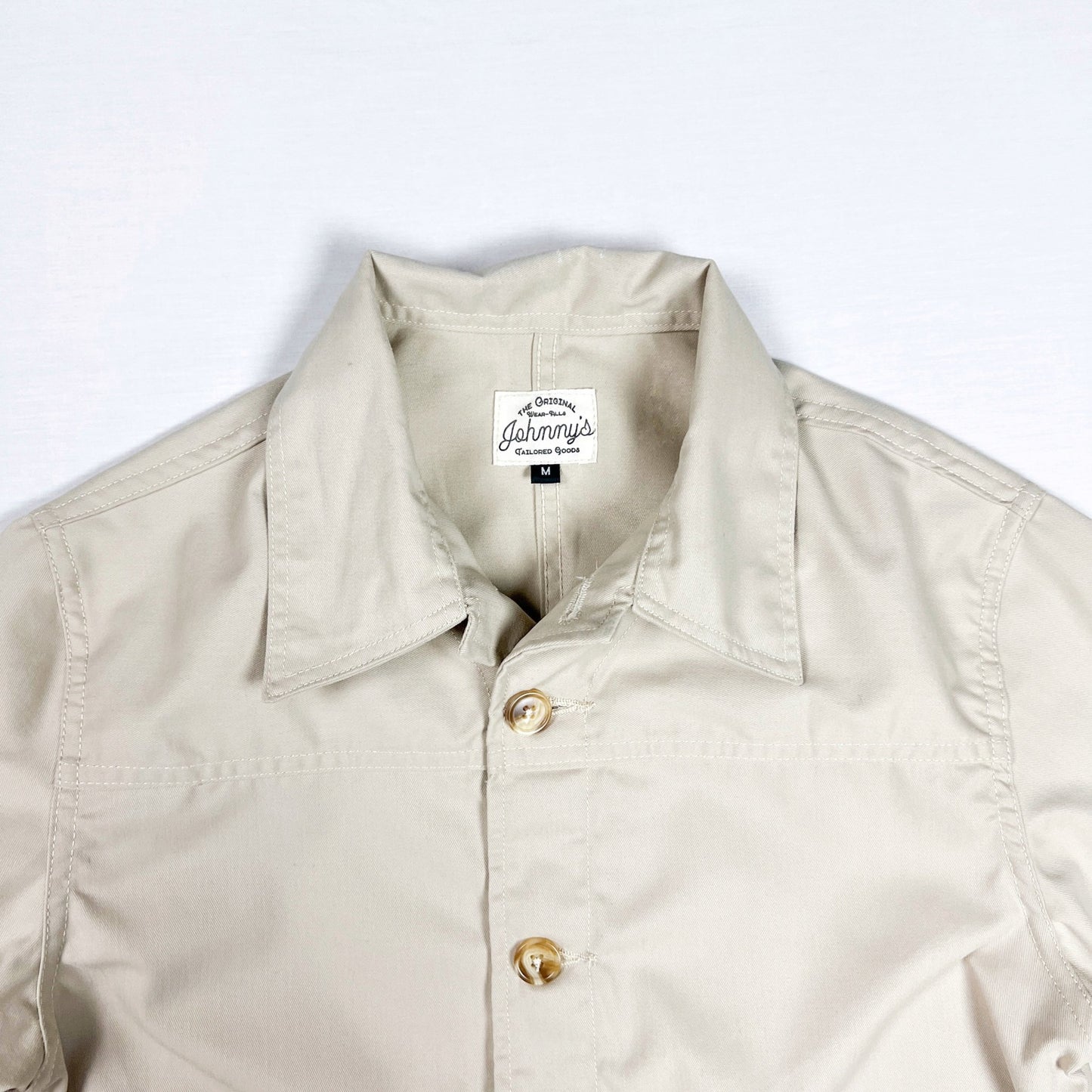 Twill Work Jacket - Cream - Johnny's Wear Alls