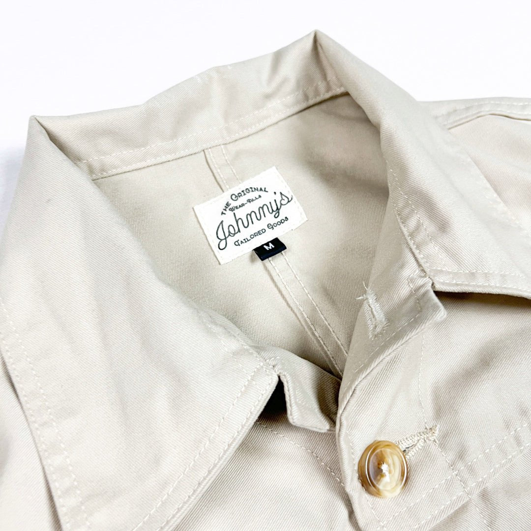 Twill Work Jacket - Cream - Johnny's Wear Alls