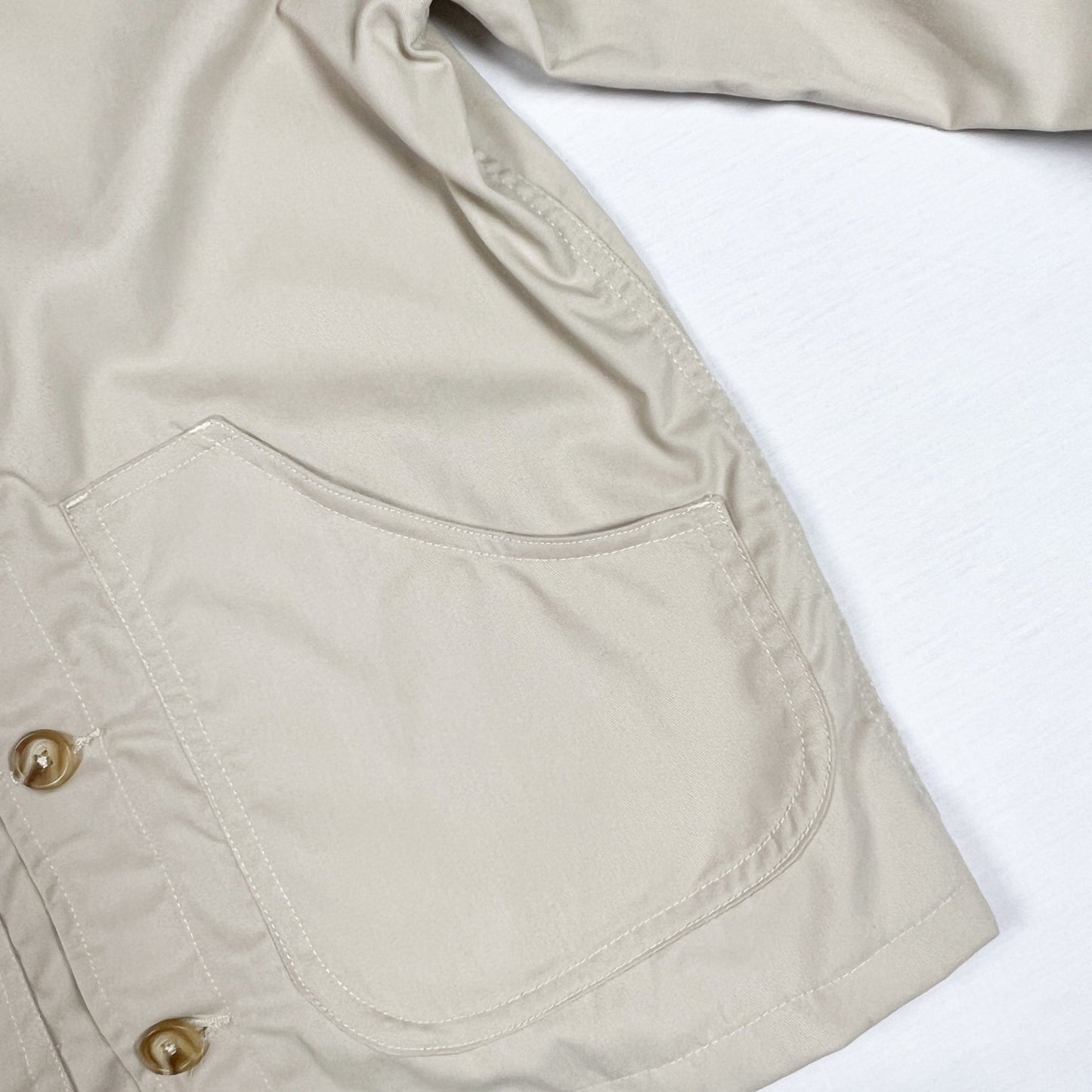 Twill Work Jacket - Cream - Johnny's Wear Alls